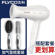 飞科（FLYCO）电吹风大功率冷热风吹风机家用吹风筒FH6232 标配+气垫梳套装