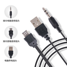 无线蓝牙布艺音响插卡手机电脑小钢炮低音炮迷你便携户外小音箱 二合一音频线