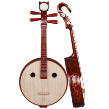乐海 中阮乐器非洲紫檀木材质原木色金色年华图案花梨木中阮 512T-JS