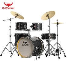 斗牛士（Bullfighter）儿童烤漆架子鼓演奏入门3三镲爵士鼓打击乐器 星点黑5鼓3镲