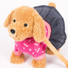 儿童玩具狗牵绳走路电动小狗毛绒会唱歌跳舞仿真泰迪狗音乐会叫机械狗男女孩礼物 241C粉色 180首电池版+动嘴+学说话+下载