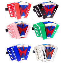 男孩女孩儿童小手风琴初学者音乐玩具乐器-岁入门生日礼物早教 红色 套餐2