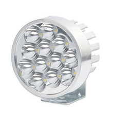 摩托车led大灯电动车灯泡改装三轮车聚光前大灯超亮射灯防水外置 新款12珠【聚光】