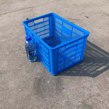 加厚塑料筐周转筐长方形储物筐工厂收纳筐蔬菜筐水果筐塑料周转箱 拾喜猫 B4筐外45*30.5*24 蓝色