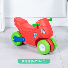 幼儿园滑滑学步车宝宝滑行车摇马咪咪狗咪咪车小猪车小牛车摩托车小马车咪咪鸡学步车四轮溜溜车儿童玩具车 红色摩托车