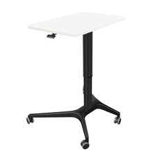 阔森（kuoson）升降桌懒人可移动演讲台床边电脑桌沙发边桌 写字办公书桌白色