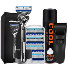 吉列引力盒Gillette手动剃须刀刮胡刀男士锋速5刀片锋隐致顺1刀架1刀头礼盒装 磁吸1刀架5刀头【礼盒装】