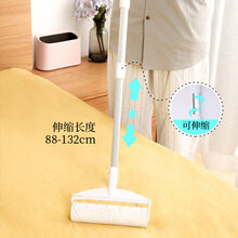 粘毛器滚筒式贴尘衣服衣物滚刷粘毛除毛刷黏沾滚灰滚轮去毛球神器 长杆粘毛器+替换粘毛纸1卷【共120撕】