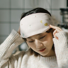 十月结晶同款 坐月子帽子 月子帽夏薄款5月份产妇可爱室内孕妇帽防风发带春夏棉质产后头巾 粉色头巾