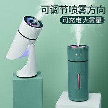 闹闹熊 加湿器迷你无线静音卧室大雾量办公室空气加湿器小型香薰机夜灯学生宿舍桌面便携保湿家用车载 绿色【插电款】可调节角度+送香薰*1