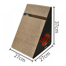 猫抓板磨爪器瓦楞纸猫沙发猫抓垫猫爪板猫咪玩具猫玩具宠物用品 黑色三角形(+猫薄荷)