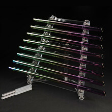 山雨水晶竖琴手工制作瑜伽疗愈水晶竖琴八管八音出口品质精品音质全脉轮 不透七彩