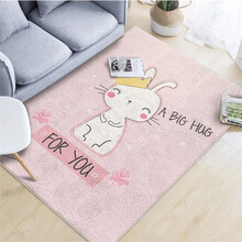 亚亨冬季加厚卡通可爱卧室床边毯家用房间长条床前地毯 可爱001 80*160厘米