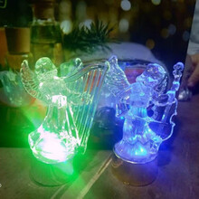 儿童广场玩具摆摊户外大型地摊发光玩具套圈圈七彩led小夜灯批发 儿童礼品夜市广场 乐器天使10个