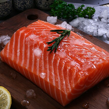 鲜承 冰鲜三文鱼刺身进口(大西洋鲑) 整条分切三文鱼腩 日式生鲜料理 带皮整块500g（1-3块）