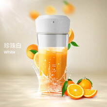 lenrood邻鹿榨汁机果汁杯鲜榨杯家用玻璃便携电动无线婴儿辅食机 一键操控磁吸充电防漏设计 白色