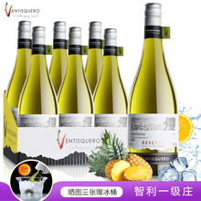 超市	【五家米其林餐厅选用酒庄】冰川酒庄智利原瓶进口葡萄酒 安第斯之魂莎当妮干白葡萄酒750ml*6
