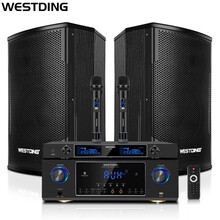 威斯汀(WESTDING)WST-105一拖四KTV音响卡拉OK套装 会议商用音响/黑色 105一拖二+K31手持话筒