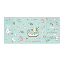 办公桌垫ins风 女可爱小清新超大号电脑鼠标垫创意简写字垫 抹茶蛋糕