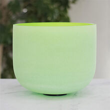 彩色水晶钵7-12英寸颂钵佛音碗瑜伽水晶音乐碗打通脉轮音疗碗喜马拉雅山雨乐器 9寸F调