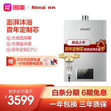 林内（Rinnai）燃气热水器 13升恒温 百年定制“芯”品 强排式 家用 13QD32+前置