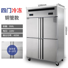 四六门冰柜保鲜柜冷藏冷冻双温立式不锈钢厨房冰箱四开门冰箱冷柜商用大容量 四门【全冷冻】