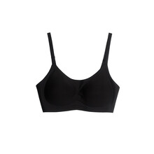 靴下物3D果冻乳胶运动内衣女小胸聚拢收副乳防滑防下垂上托光面无痕无钢圈文胸 黑色 M