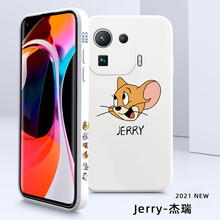 赤鸦猫和老鼠小米11ultra手机壳11pro可爱卡通直边液态硅胶套女新款男xiaomi十一版p 小米11 Pro?Jerry杰瑞?本色白