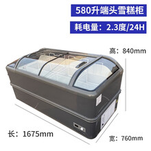 商用冰柜大容量冷柜冰箱冷藏展示柜保鲜冷冻两用透明玻璃卧式岛柜 大曲面弧形1.6米长端头柜