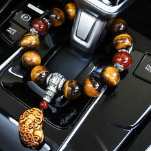 汽车自动档挂件 虎眼石档位珠挂件佛珠饰品貔貅车载用品饰品汽车档位珠自动档杆装饰品挂件 【虎眼石貔貅转运珠】