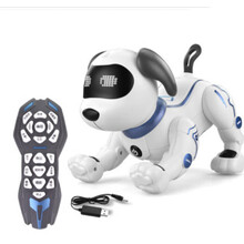 电子狗玩具儿童电动机器狗走路会叫智能遥控网红小狗狗男女孩会动跳舞 爆款编程玩具狗【两块电池，USB充电】 官方标配