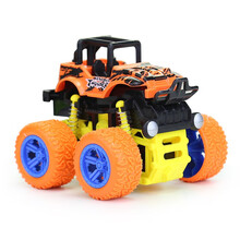翻滚特技车越野车子惯性车四驱儿童玩具男孩车模型抗摔宝宝小汽车 橙色