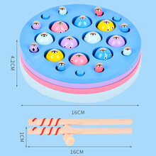一两岁宝宝早教益智多功能钓鱼玩具儿童精细动作训练男孩1小女孩2 圆形玩法《钓鱼+抓虫+套住》