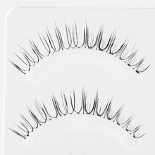 月儿公主假睫毛贴女自然 仿真裸妆交叉卷翘透明梗素颜超软短款A05