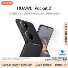 HUAWEI Pocket 2 超平整超可靠 全焦段XMAGE四摄 12GB+256GB 雅黑 华为折叠屏鸿蒙手机
