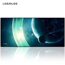 飞遁（LESAILES）900*400*4mm星际电竞游戏鼠标垫超大号办公电脑键盘书桌垫加厚蓝黑色