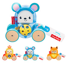 费雪 宝宝学爬神器9-12个月婴幼儿引导爬行学爬玩具-神奇动物学爬小车(混装随机发1辆)GNT96