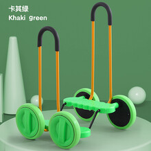 儿童感统训练器材家用平衡脚踏车踩踏幼儿园户外运动锻炼益智 升级款扶手脚踏车-绿色