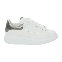 ALEXANDER MCQUEEN 亚历山大·麦昆 女士系带小白鞋阔型休闲运动鞋   553770 WHFBU 9042 黑珍珠色 36.5