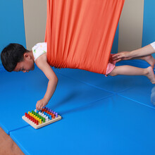 幼儿园感统训练器材A字架吊缆竖抱筒悬吊儿童户外运动家用秋千架 精品插棍吊带