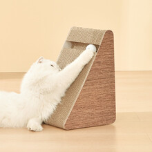 派可为耐磨猫抓板窝三角立式靠墙钻洞两用猫爪板猫咪玩具瓦楞纸磨爪器防猫抓沙发 曲面三角-D