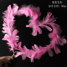 旋转木马音乐盒生日蛋糕装饰蛋糕装饰摆件蛋糕装扮配件八音盒 网红粉色羽毛【10支】