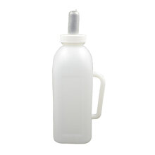 岩梦 加厚犊牛奶瓶 小牛奶壶硅胶牛用奶嘴塑料牛奶瓶 奶牛饲喂养殖器械 立式2L牛奶壶