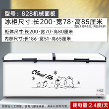 卧式大冰柜商用大容量家用节能冷藏冷冻柜单双温速冻冷柜冰箱 828单温尊享款-铜管2000x780x850