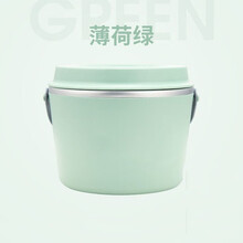 乾竞304不锈钢免注水加热保温饭盒机械式上班族加厚电热插电电热饭盒 薄荷绿
