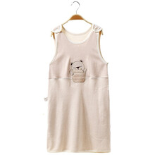 尹珂儿 婴儿睡袋春夏季薄款儿童防踢被纯棉宝宝背心式睡袋初生睡袋彩棉婴幼儿用品小孩无袖睡衣裙 可分腿 咖色无袖背心睡袋(天然彩棉/无印染) 73码(适合身高80-110cm)