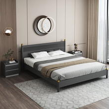 【套房：48小时发货】兰尼森 卧室套房 北欧现代简约小户型多功能储物床推拉门衣柜卧室套装 床+床垫+床头柜*1+1.6米衣柜 1.5*2.0m床