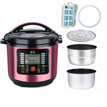 新飞商用电压力锅8L11L12L13L高压电饭煲饭店食堂大容量电高压力锅智能电压力锅13升电压力锅 新款13升红色双胆蒸格 插座胶圈