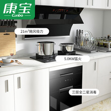 康宝（Canbo）侧吸式抽油烟机燃气灶具 家用厨房自动清洗 脱排吸油烟机燃气灶烟灶套装 BE29+519+Q1天然气