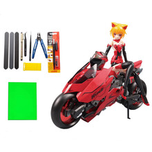 新品 机娘  PA红猫耳白姬摩托车塞巴F双子座囡囡机甲少女 猫耳红色款+夜光贴+工具